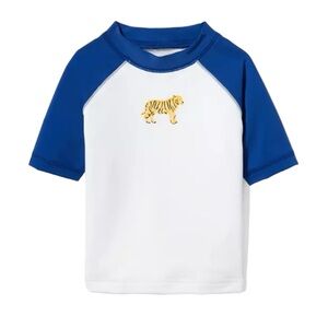 Janie and Jack RAGLAN TIGER RASH GUARD UPF 50+